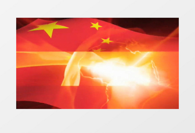 动画动态华表红旗红绸飘扬背景视频素材
