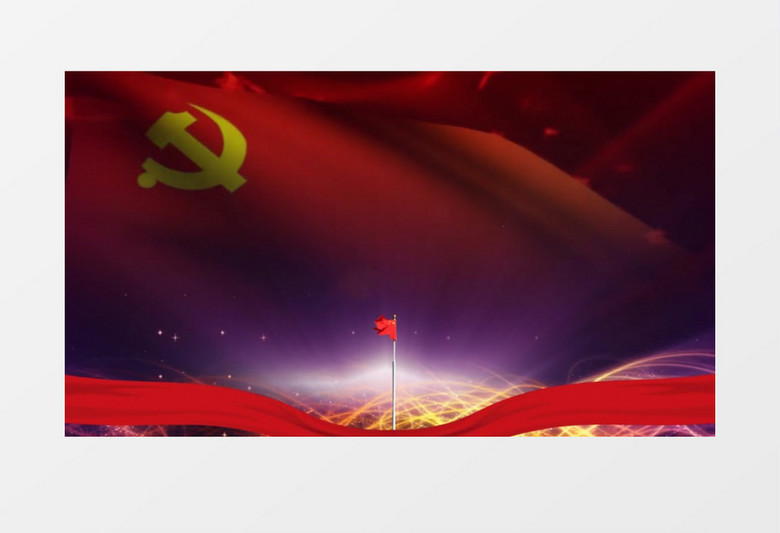 动画动态天安门前升起五星红旗背景视频素材