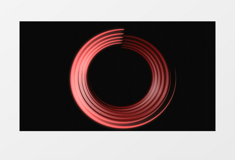 运动闪光红色圆环背景视频素材