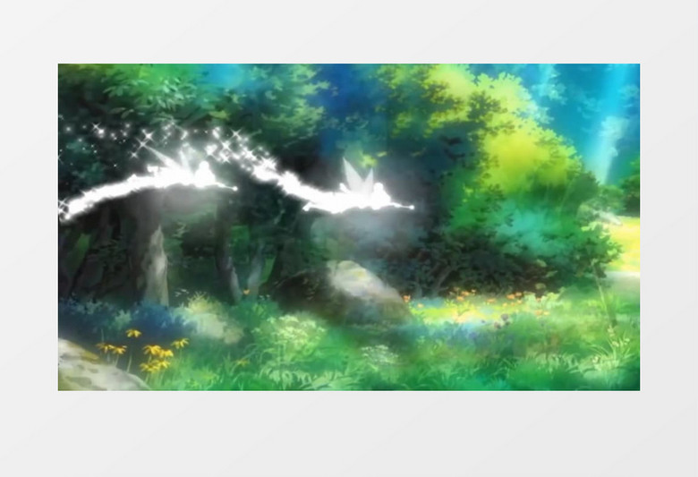 森林花仙子与彩蝶背景视频素材