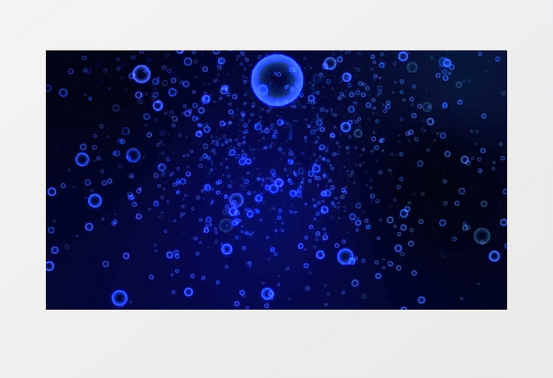 深蓝发光气泡背景视频素材