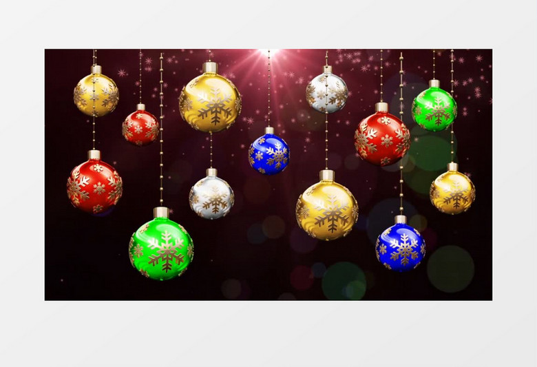 圣诞球球装饰背景视频素材