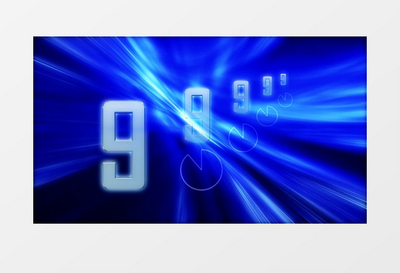 蓝色科技炫酷倒计时视频素材