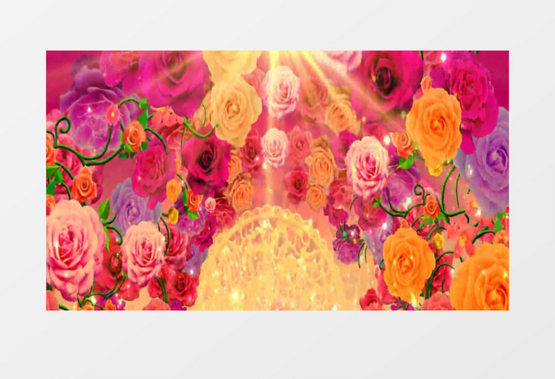 华丽百花开放视频背景