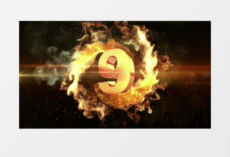 震撼火焰倒计时视频素材