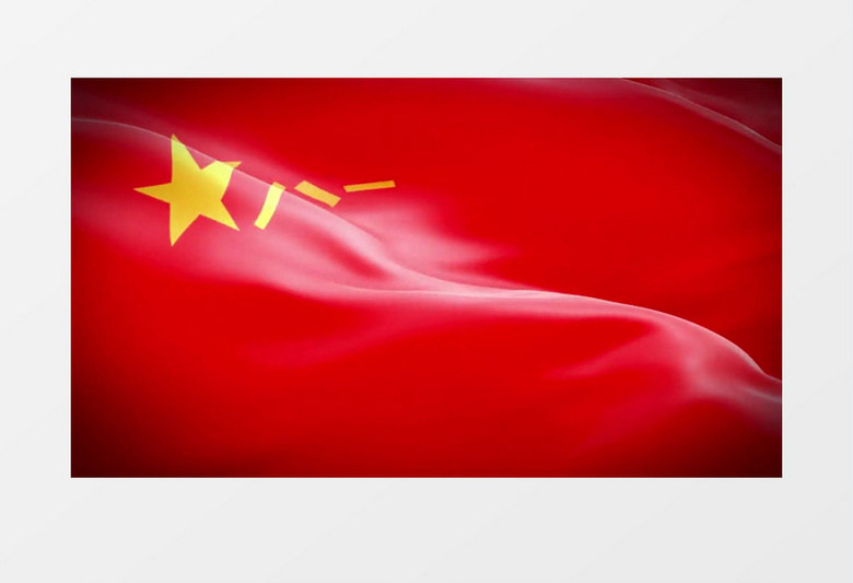 动画动态中国人民解放军军旗飘扬背景视频素材