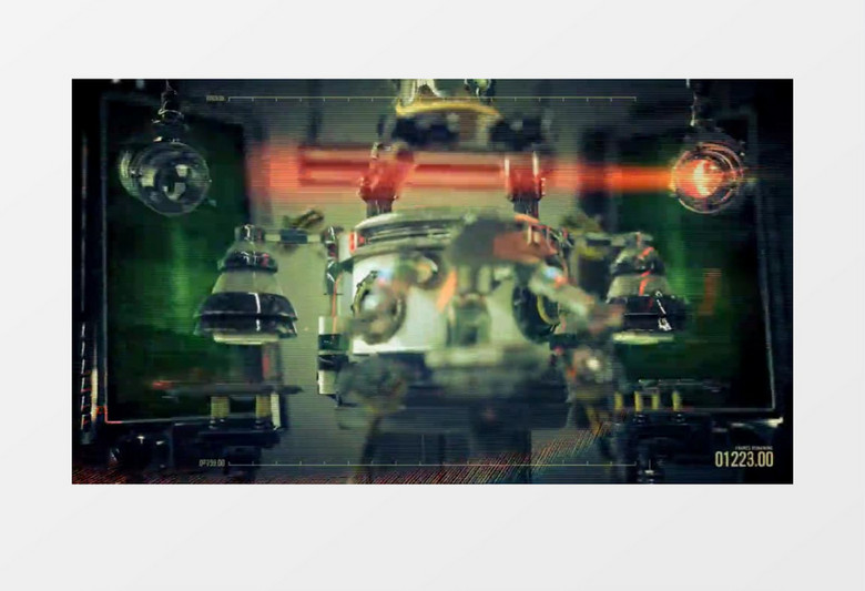 机械架子鼓演奏视频素材