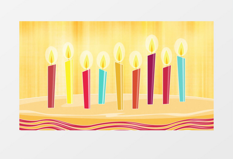 生日蜡烛背景视频素材