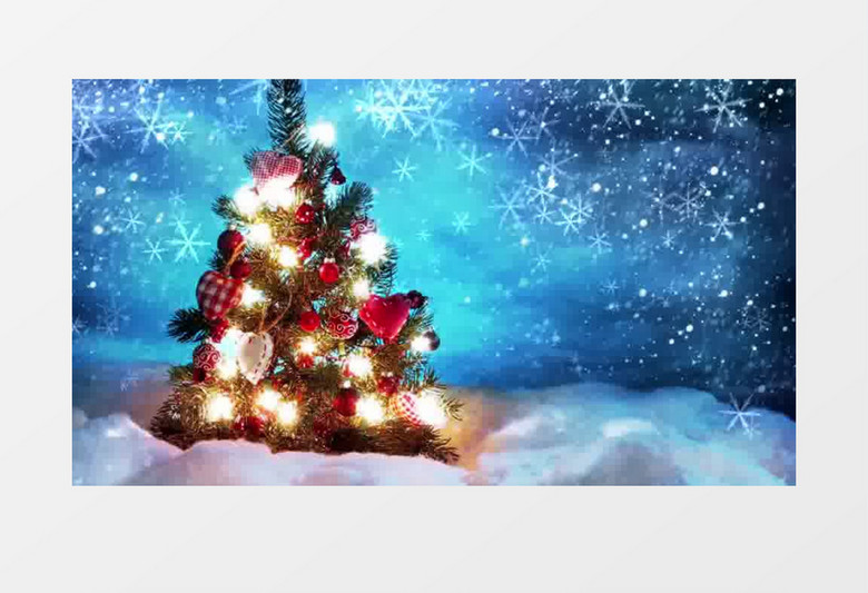 绚丽圣诞树背景视频素材