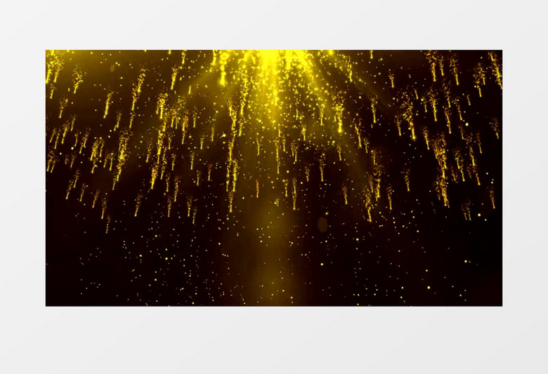 金色粒子坠落绽放闪耀迷人背景视频素材