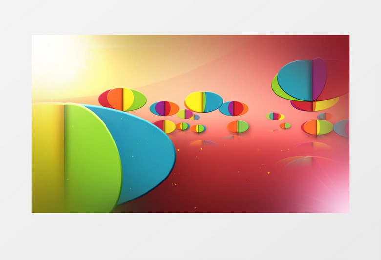 多彩炫丽红色转盘背景视频素材