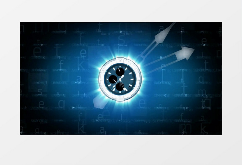 蓝色时尚精致钟表倒计时视频素材