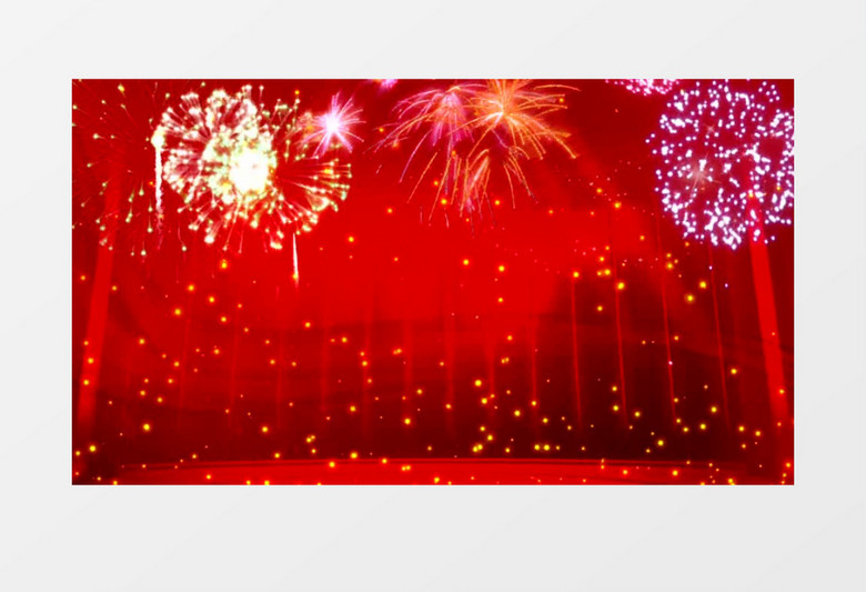 新春喜庆热闹烟花背景视频