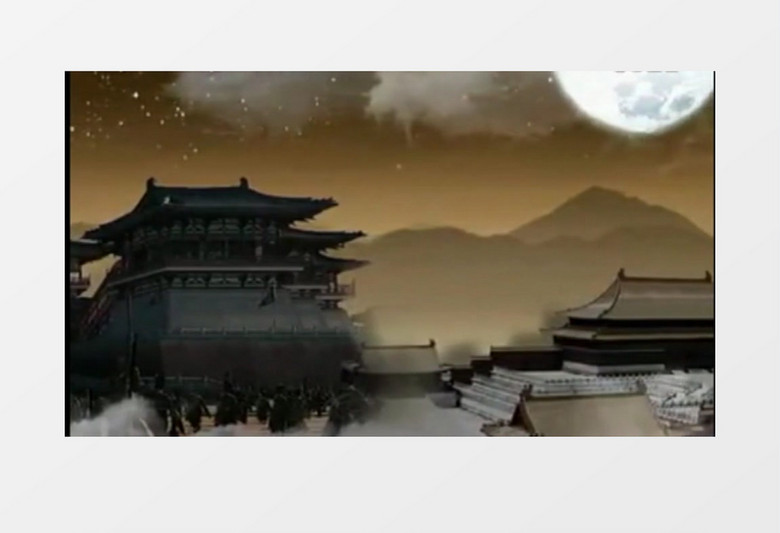 城楼士兵武侠影视歌曲武术表演