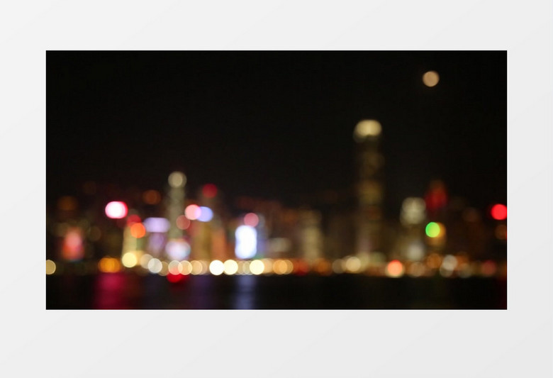 香港维多利亚港夜景实拍视频素材