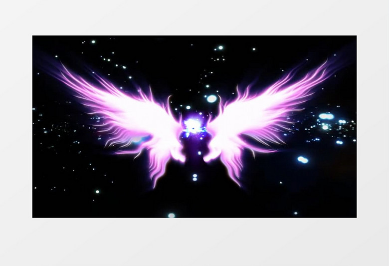 动画动态唯美天使翅膀(有音乐)背景视频素材