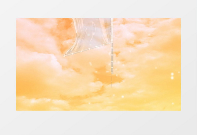 黄色烟云中飘扬的旗子视频素材