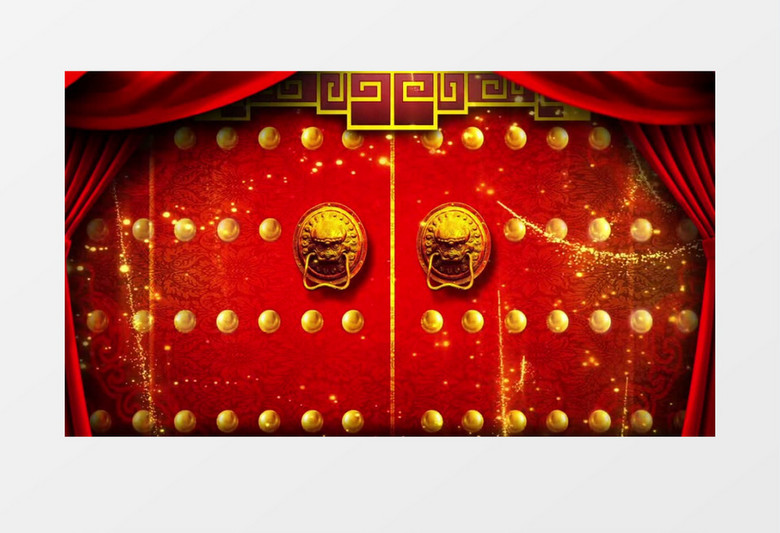红色中式婚礼开场动画视频素材