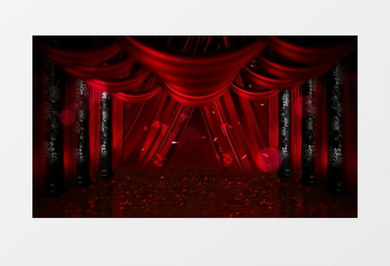 红色浪漫中式婚礼幕布背景视频素材