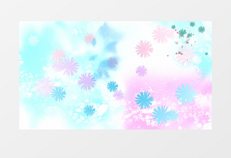 唯美浪漫的淡淡水粉画背景视频素材