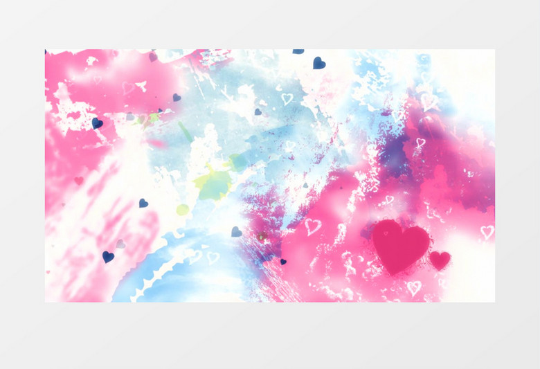 浓墨重彩的水粉画背景视频素材