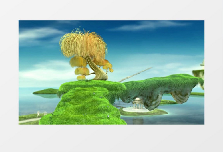 梦幻国度里长长的阶梯背景视频素材