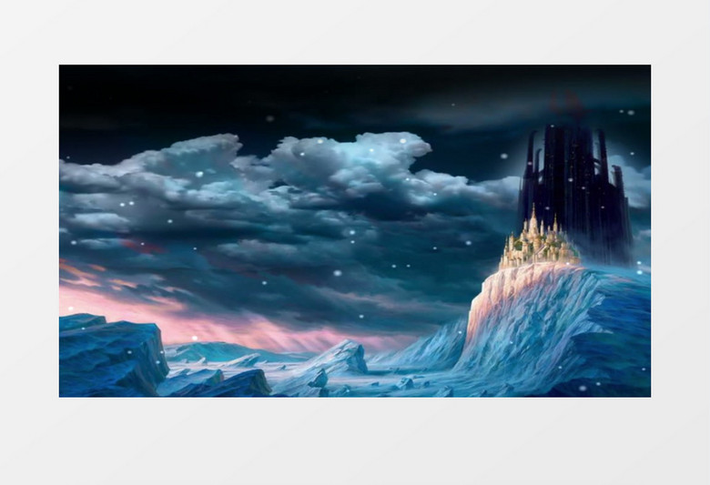 唯美的云朵雪山城堡奇景
