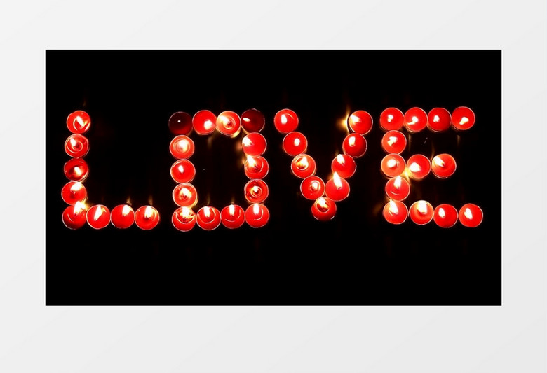 浪漫的love造型蜡烛视频素材