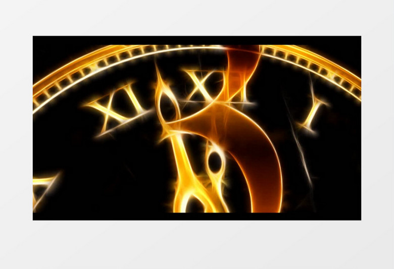 复古大气时钟10秒新年倒计时视频素材 