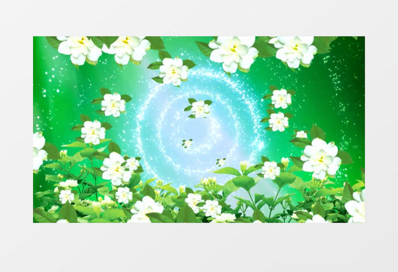 动画动态唯美清新茉莉花背景视频素材