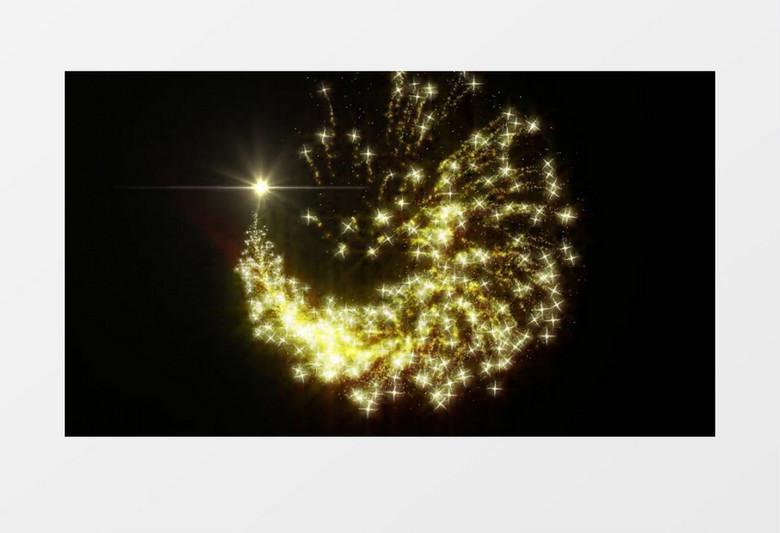 黄色烟花星光粒子背景视频素材