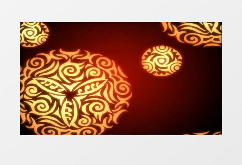 金色图腾大气背景视频