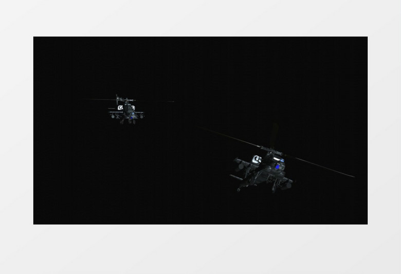 两架行驶中的直升机视频素材