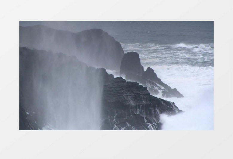 近距离特写海浪浪花背景视频素材