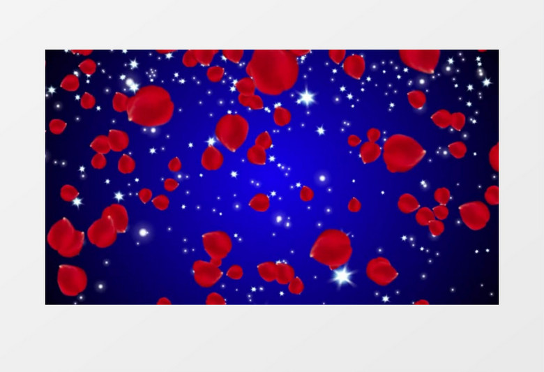 动画动态玫瑰花飘落(有音乐)背景视频素材