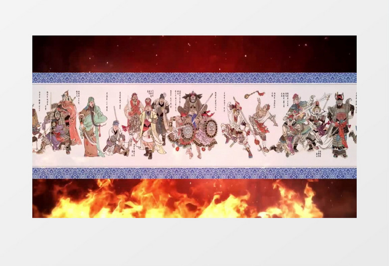 好汉歌水浒中国风古代战争(有音乐)背景视频素材