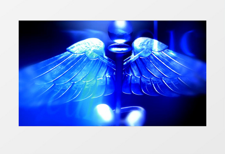 动画动态蓝色物体架子旋转背景视频素材