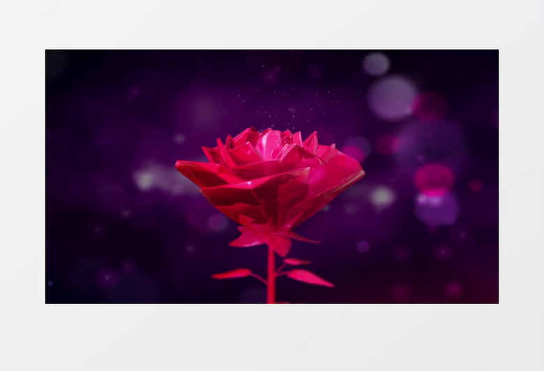 动画动态玫瑰花花瓣梦幻背景视频素材