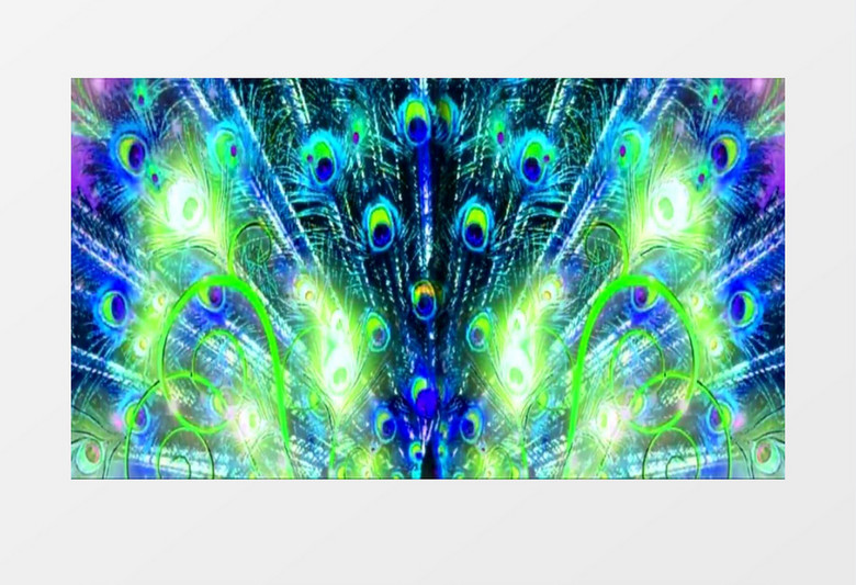 动画动态孔雀舞LED视频素材