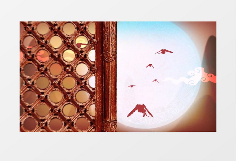 唯美卡通效果七夕片头视频素材