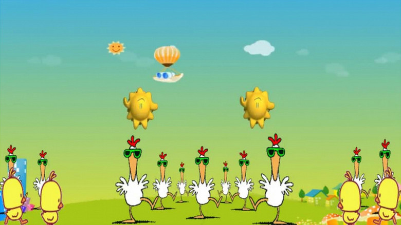 儿童卡通风格可爱小鸡跳舞视频素材