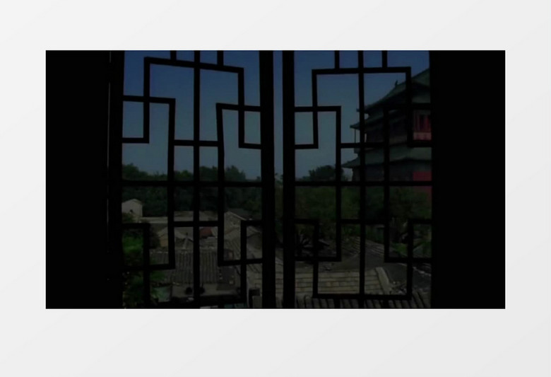 古代建筑大气开门