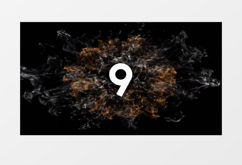  绚丽炸裂粒子10秒倒计时视频素材