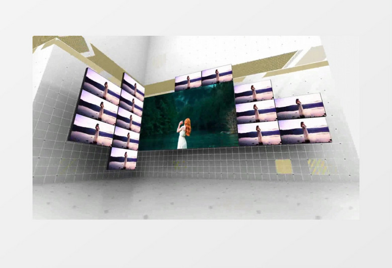 娱乐节目片头创意视频墙展示AE视频模板
