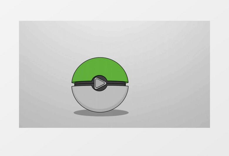 卡通描边线条的超能精灵球标志mg动画ae视频模板