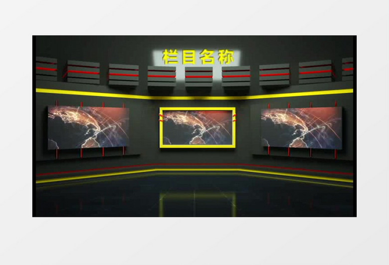 新闻栏目包装主持人演播厅直播背景AE视频模板