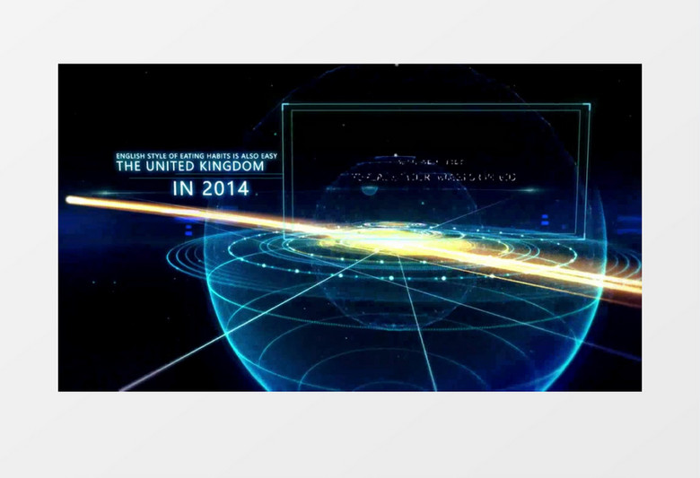 酷炫科技感地球轨迹线粒子企业发展宣传片头AE模板