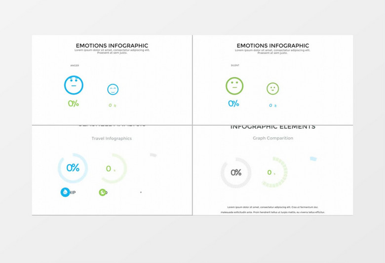 300款公司企业创意数据图信息表格柱状图MG动画视频