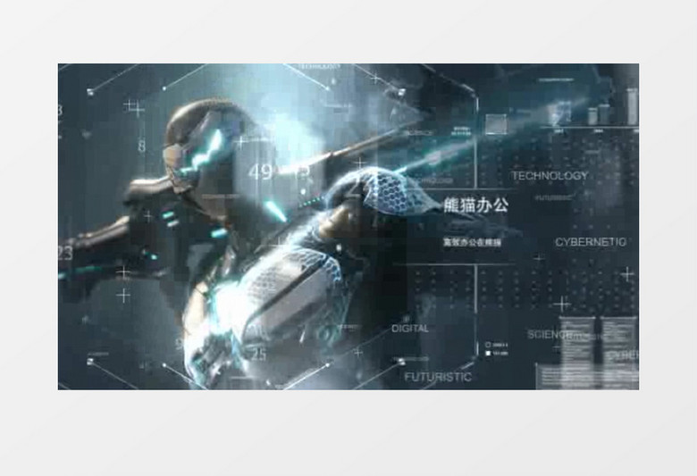 科技感场景图片信息介绍AE视频模板