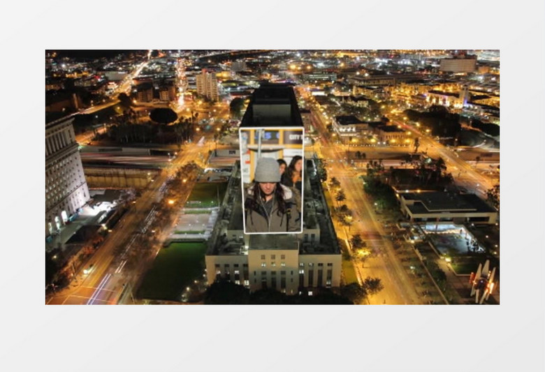 美国夜景大楼相片换图520表白我爱你AE视频模板